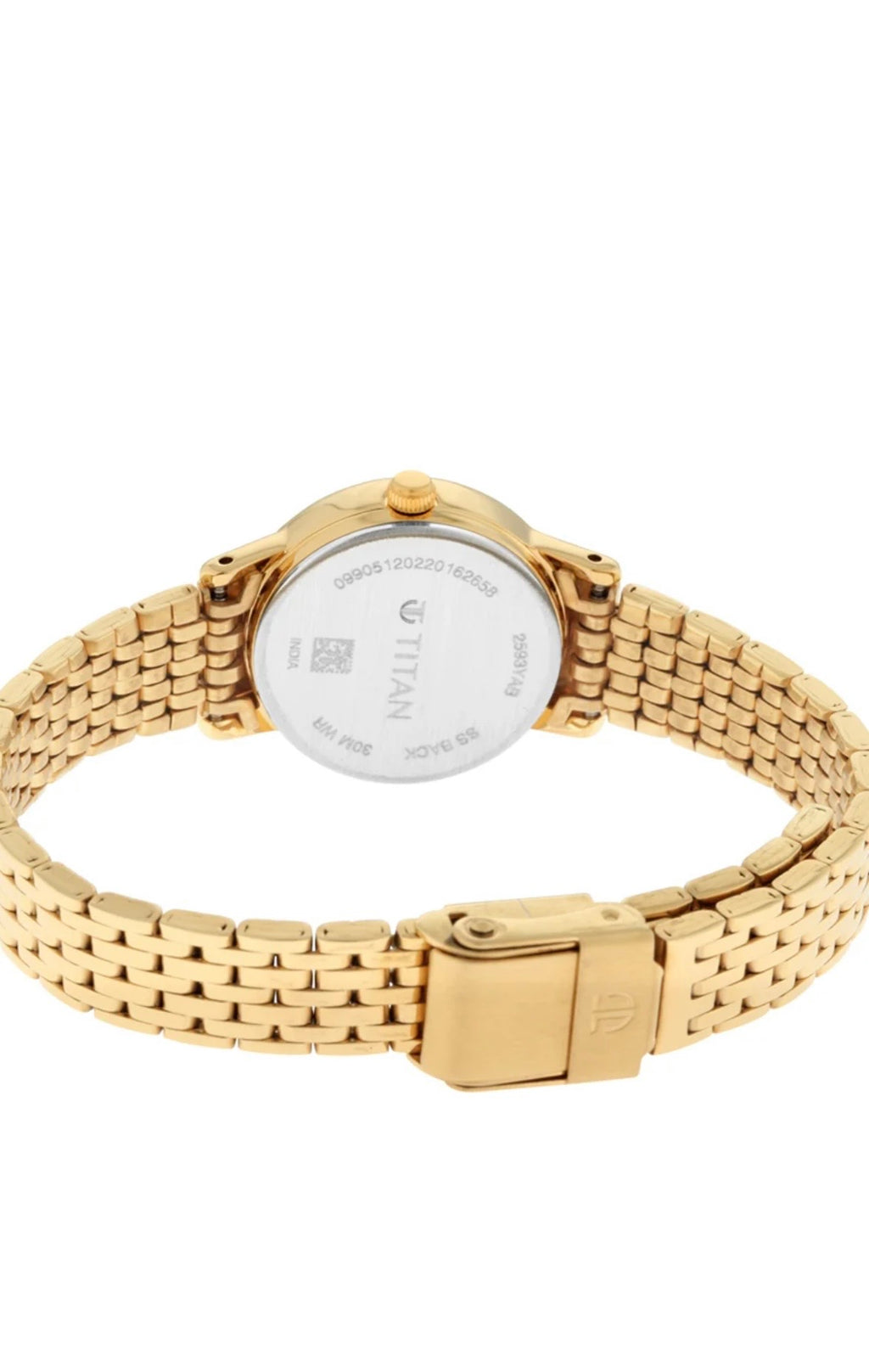 Titan Quartz Analog Watch For Women With White Dial – NT2593YM02