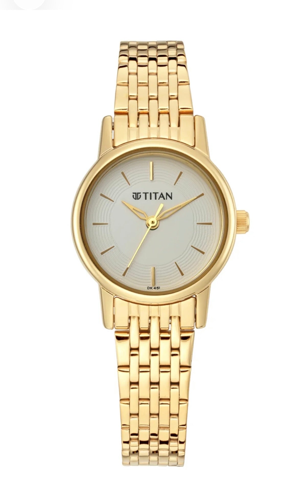 Titan Quartz Analog Watch For Women With White Dial – NT2593YM02